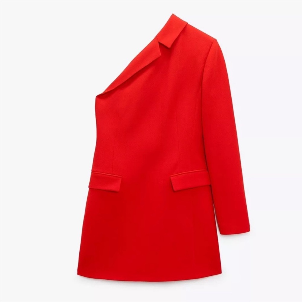 NWOT-ZARA Asymmetric Blazer Mini Dress